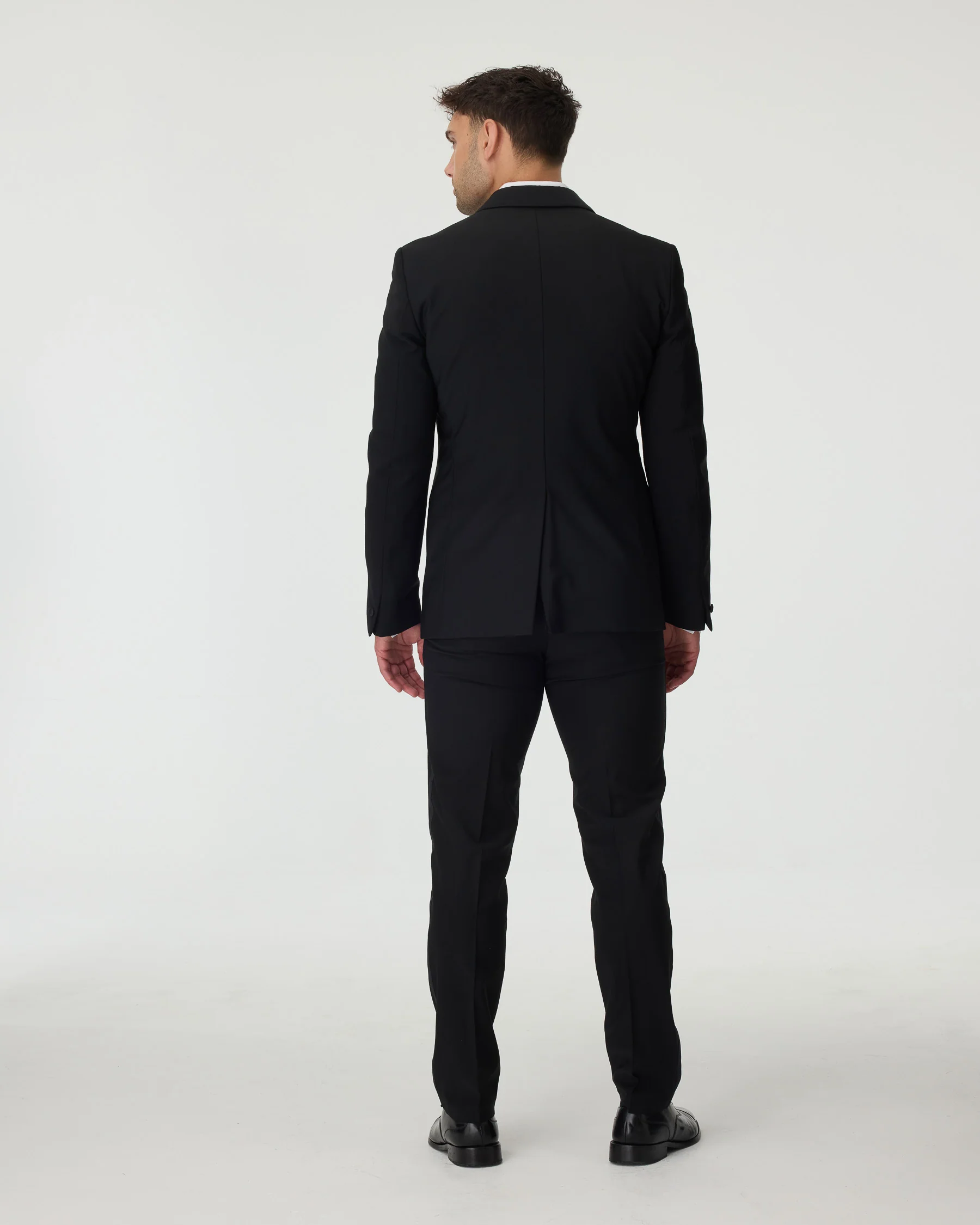Black Slim Fit 2-Piece Tuxedo Suit - Image 3