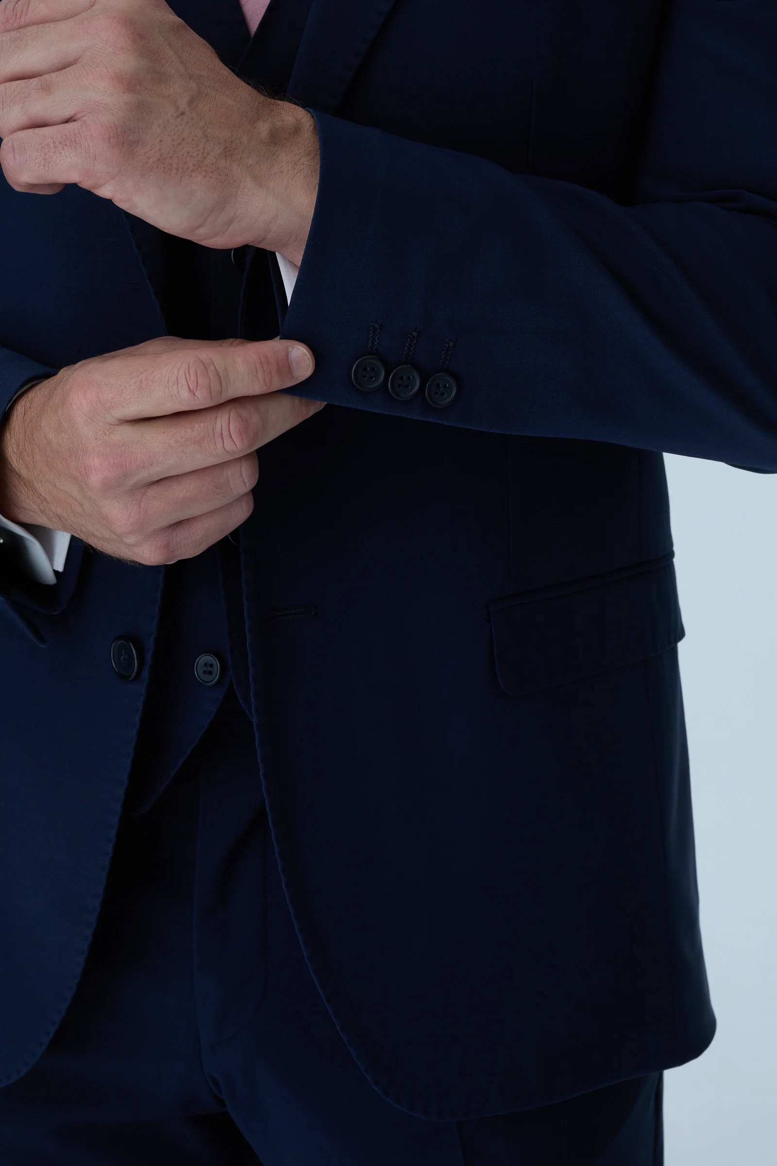 Blue Slim Fit 3-Piece Suit with Waistcoat - Image 5