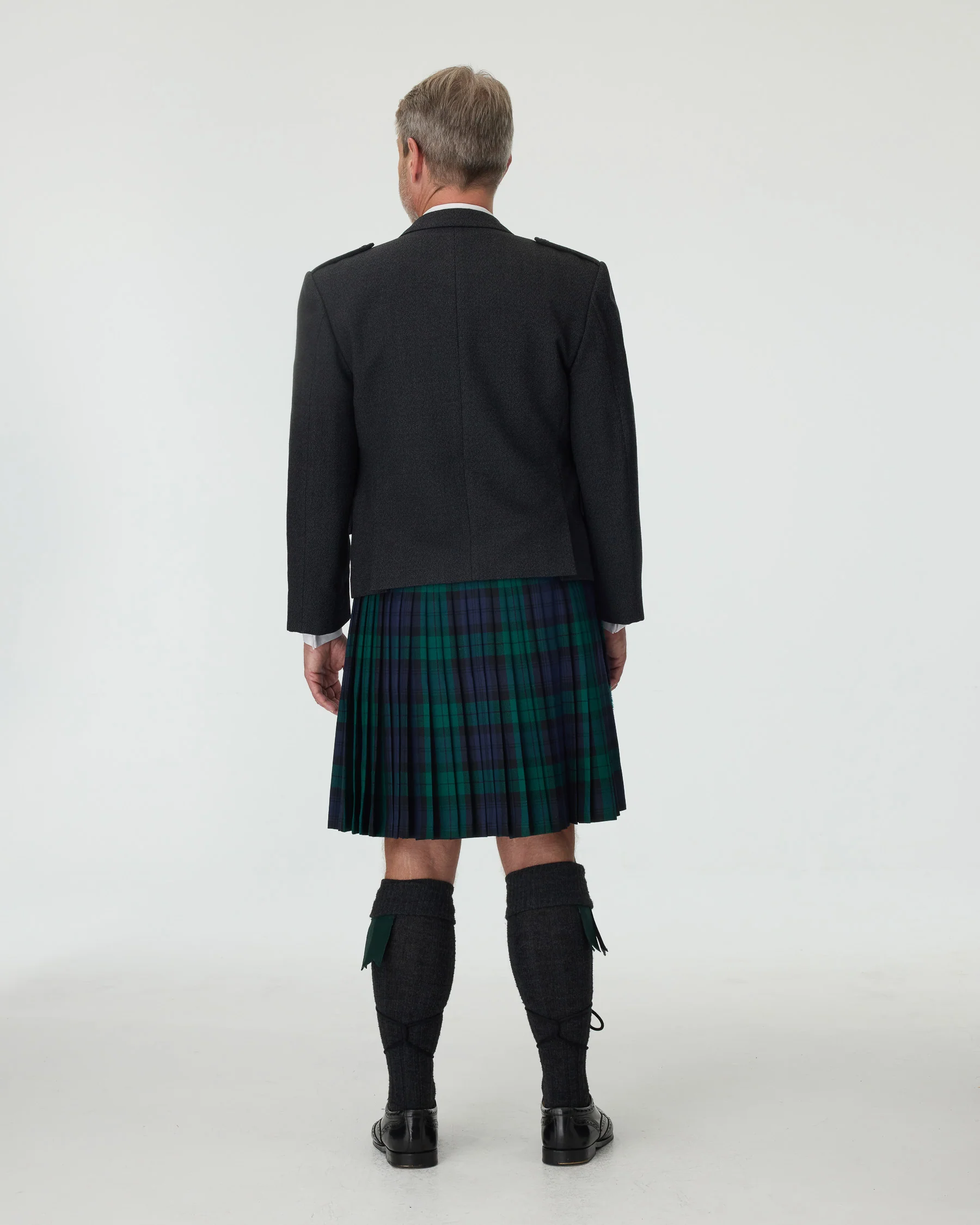 Charcoal Tweed Jacket & Black Watch Kilt Hire Package - Image 3