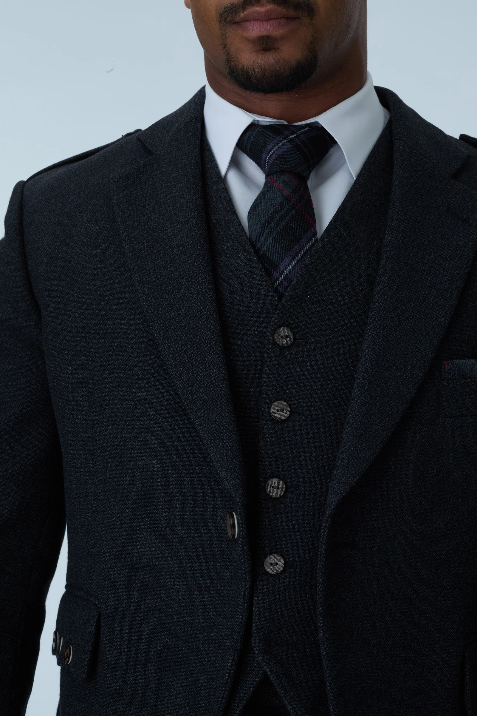 Charcoal Tweed Jacket & Scottish Spirit Kilt Hire Package - Image 4