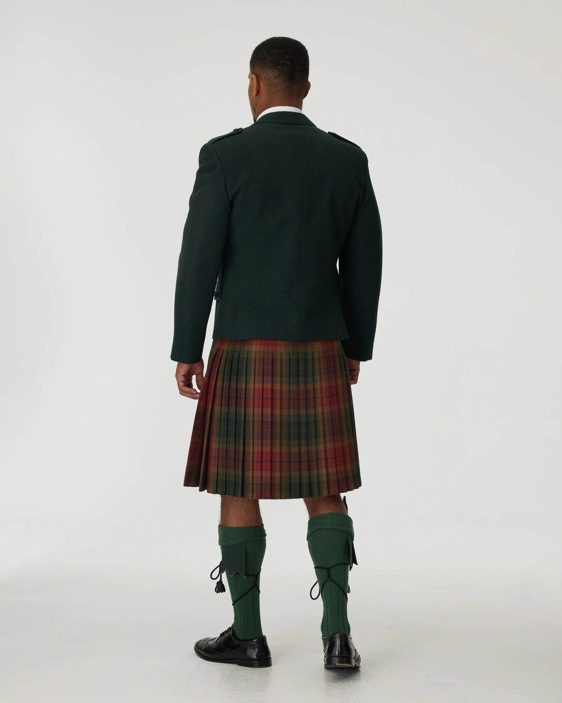 Green Tweed Jacket & Copper Haze Kilt Hire Package - Image 3