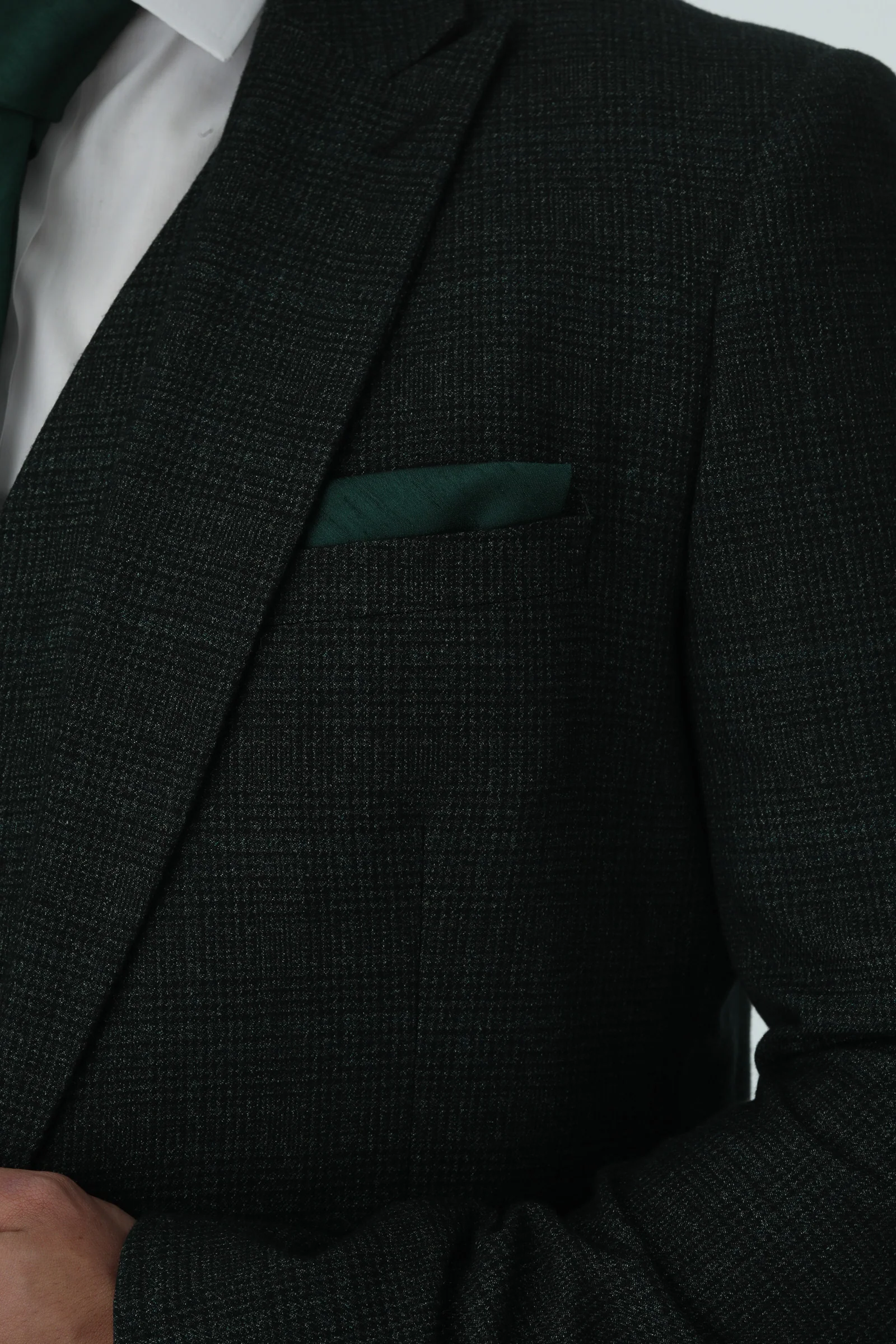 Dark Green Cavani Slim Fit 2-Piece Suit - Image 4