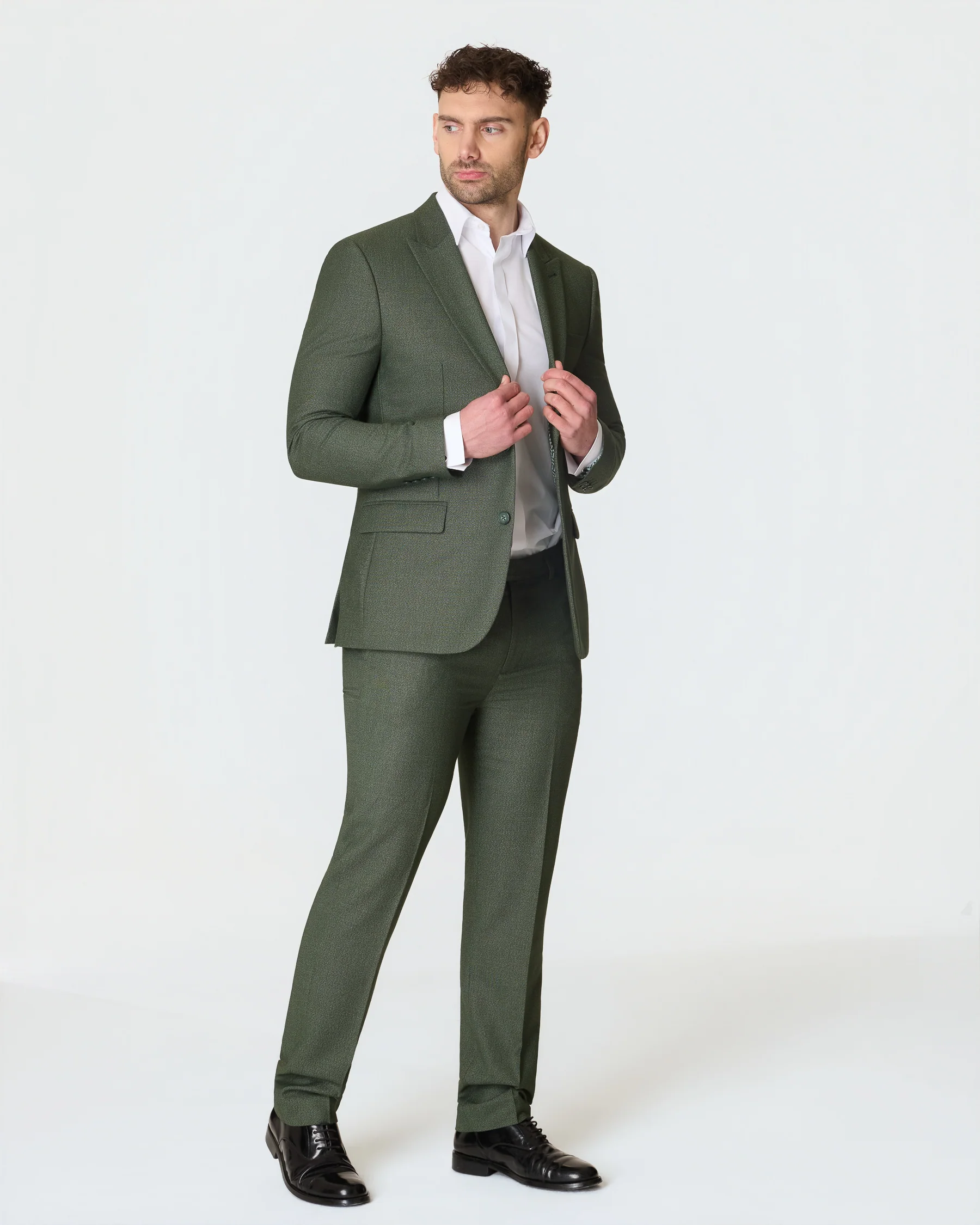 Green Slim Fit 2-Piece Suit - Image 2