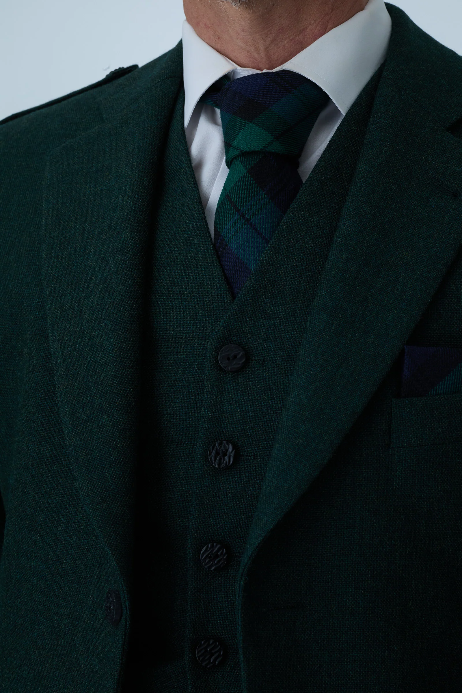 Green Tweed Jacket & Black Watch Kilt Hire Package - Image 4