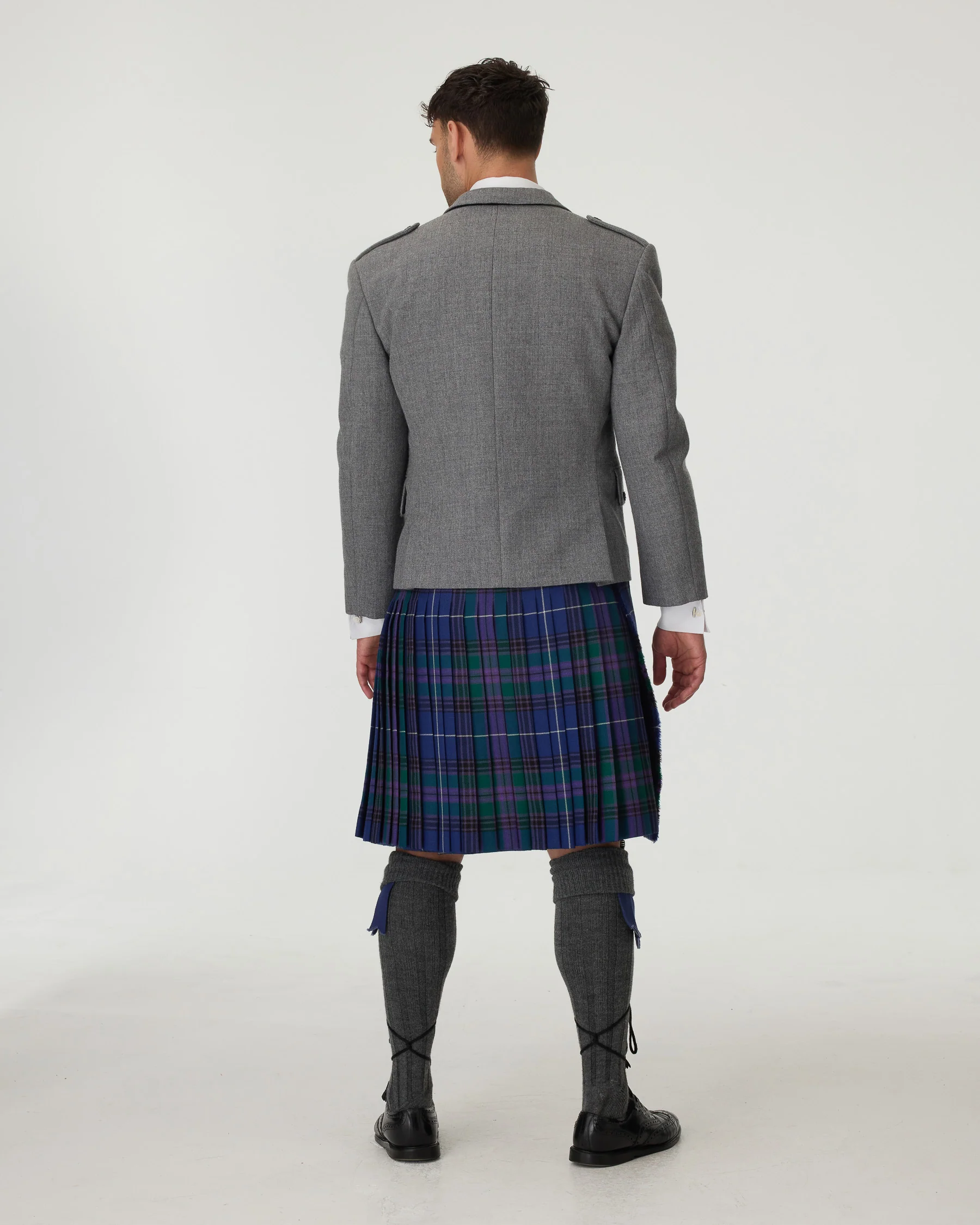Light Grey Tweed Jacket & Spirit of Bannockburn Kilt Hire Package - Image 3