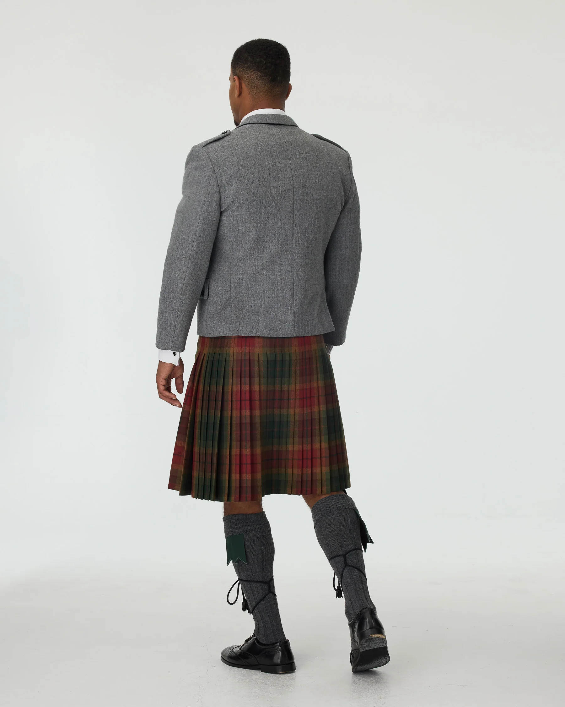 Light Grey Tweed Jacket & Copper Haze Kilt Hire Package - Image 3
