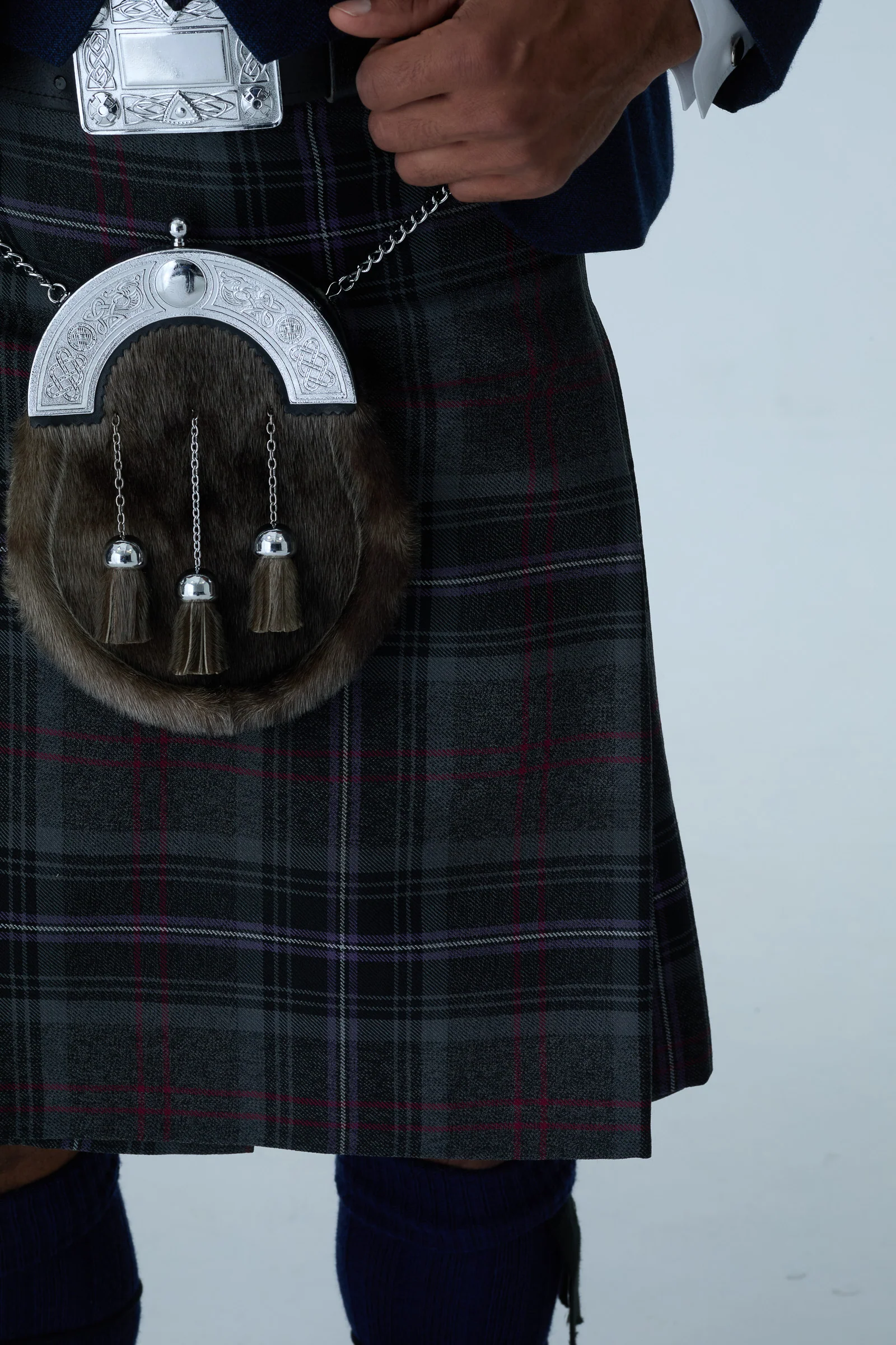 Navy Tweed Jacket & Scottish Spirit Kilt Hire Package - Image 5
