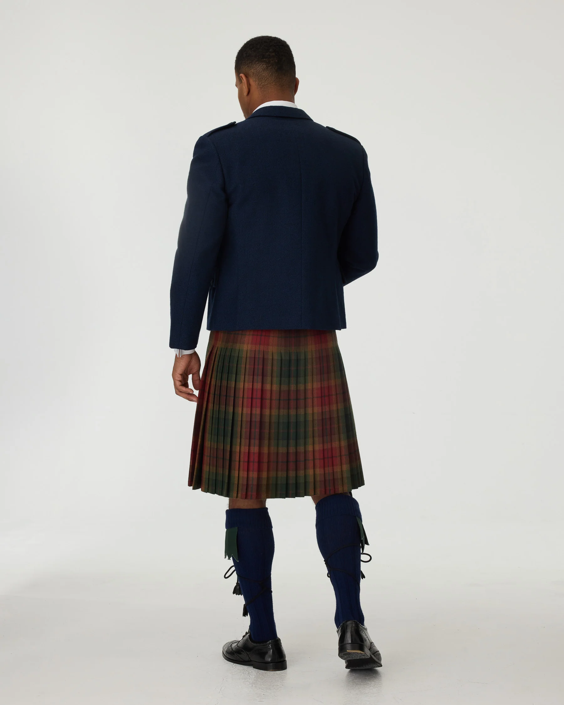 Navy Tweed Jacket & Copper Haze Kilt Hire Package - Image 3