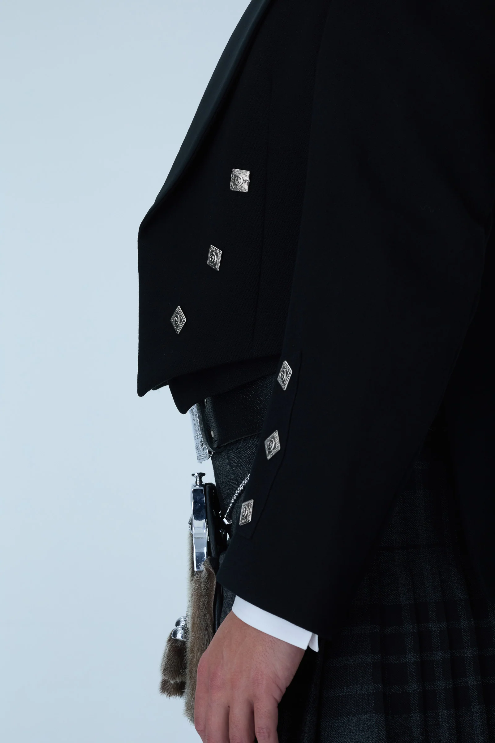 Prince Charlie Jacket & Grey Spirit Kilt Hire Package - Image 5