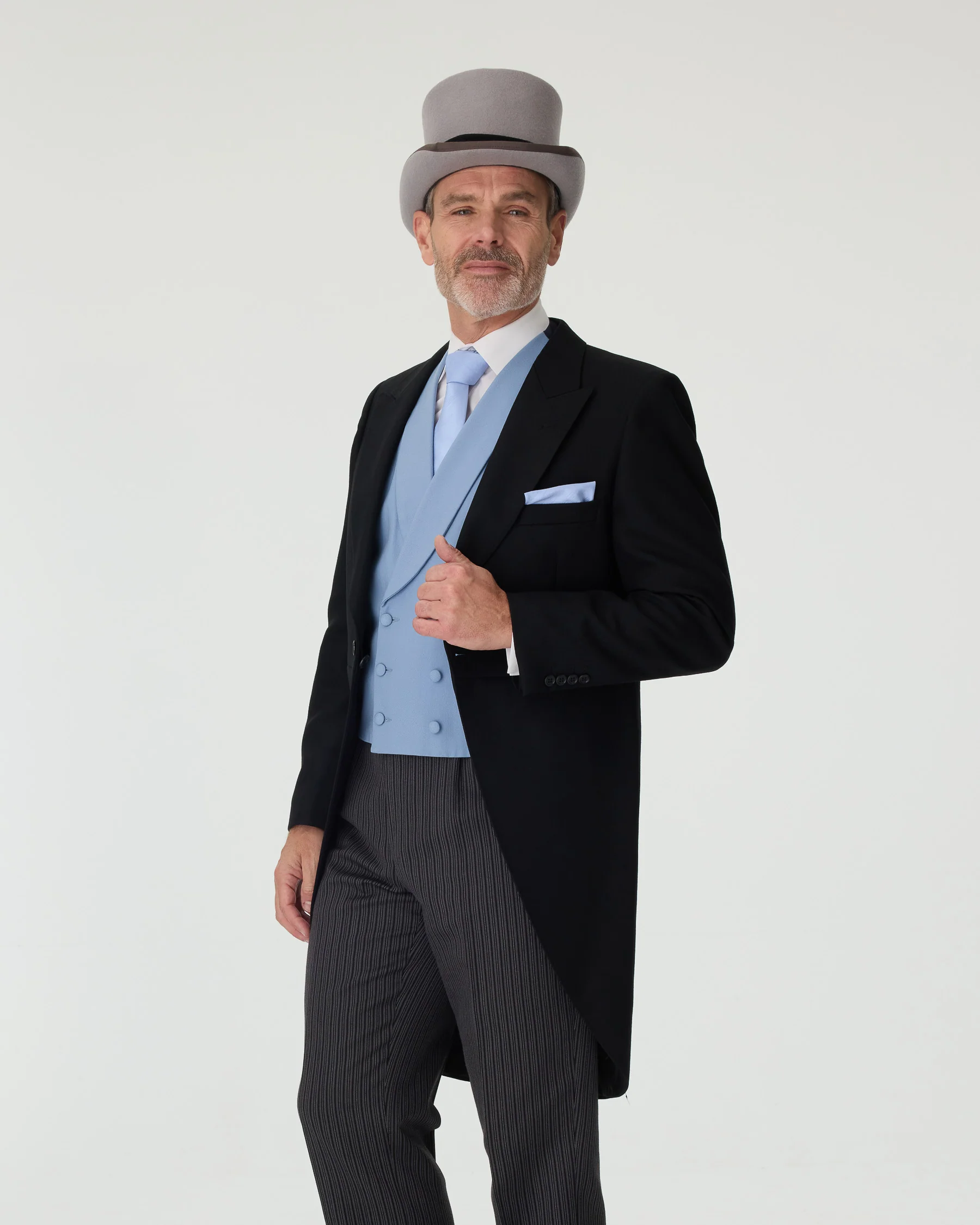 Royal Ascot Morning Suit Package – Blue Waistcoat - Image 5