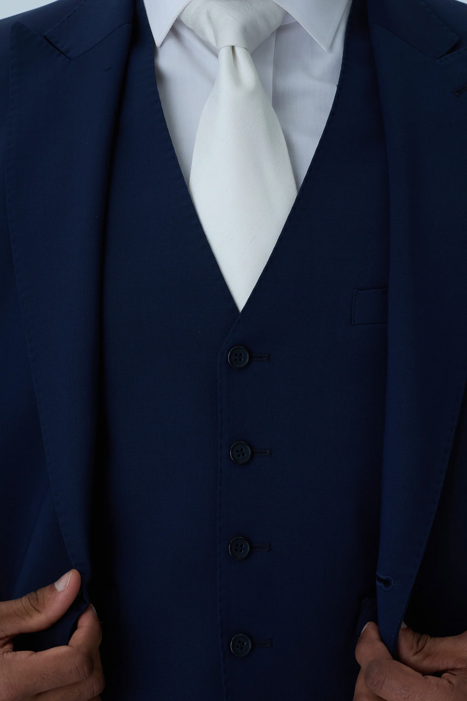 Blue Slim Fit Tailcoat Suit - Image 4