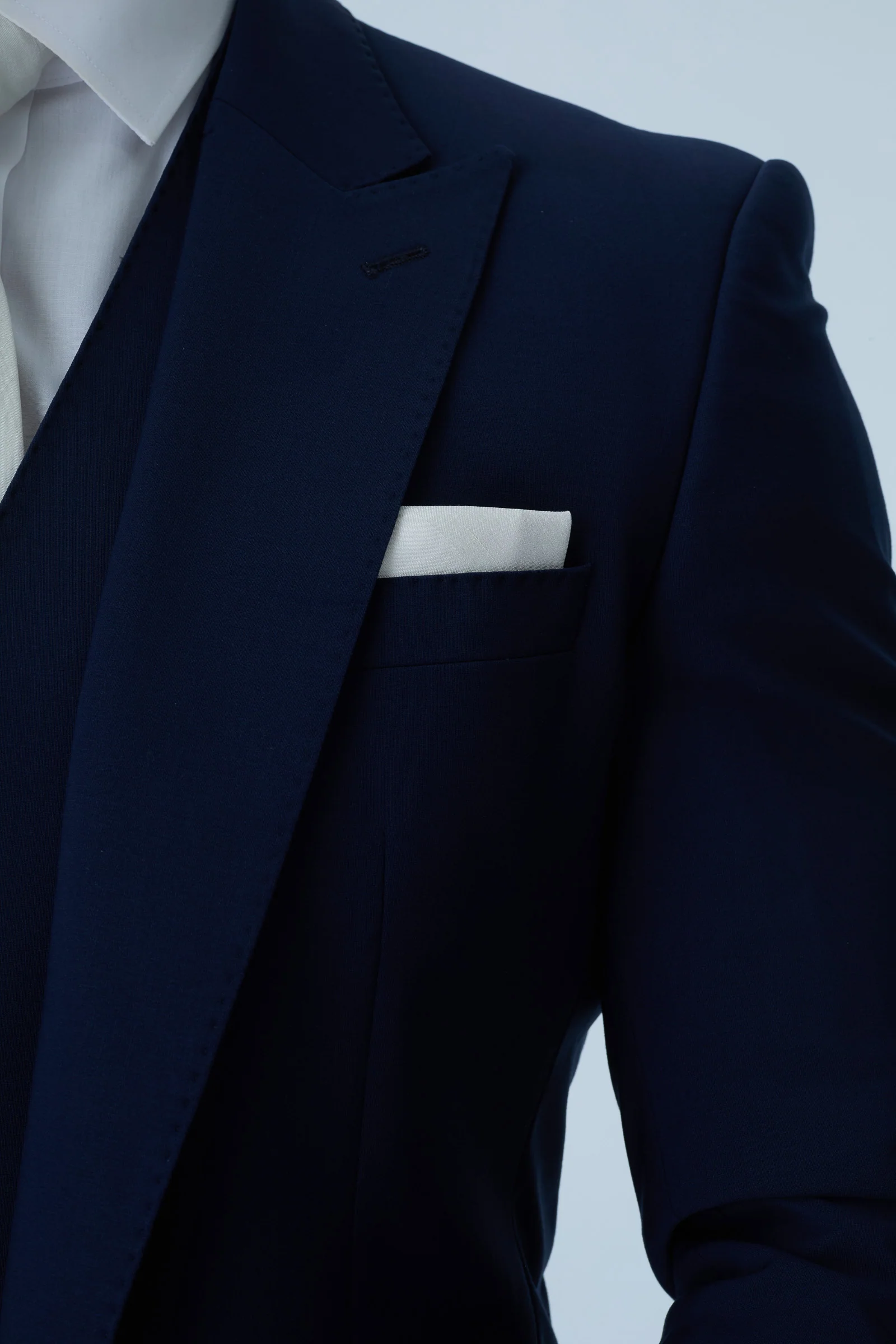 Blue Slim Fit Tailcoat Suit - Image 5
