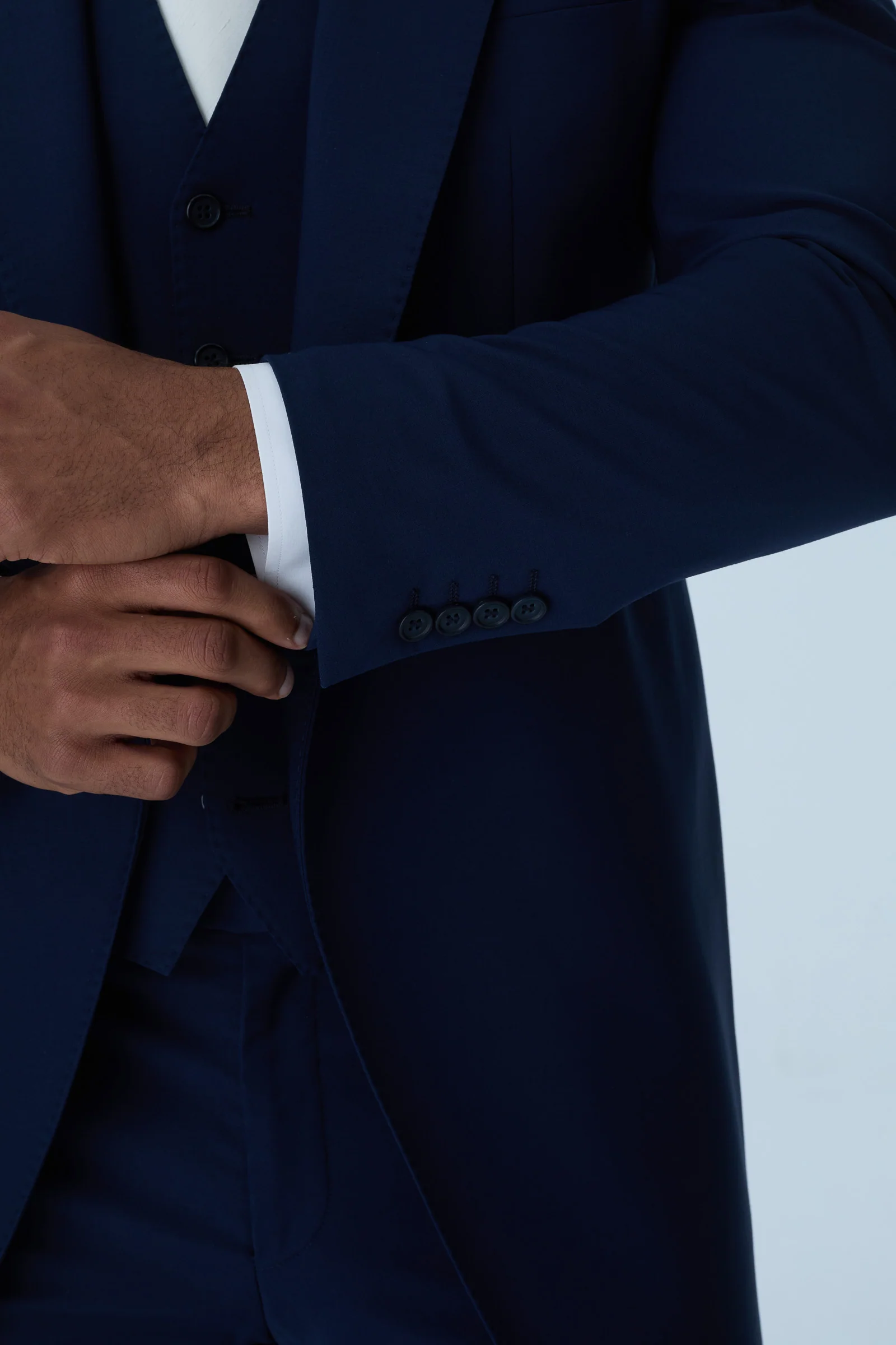 Blue Slim Fit Tailcoat Suit - Image 6