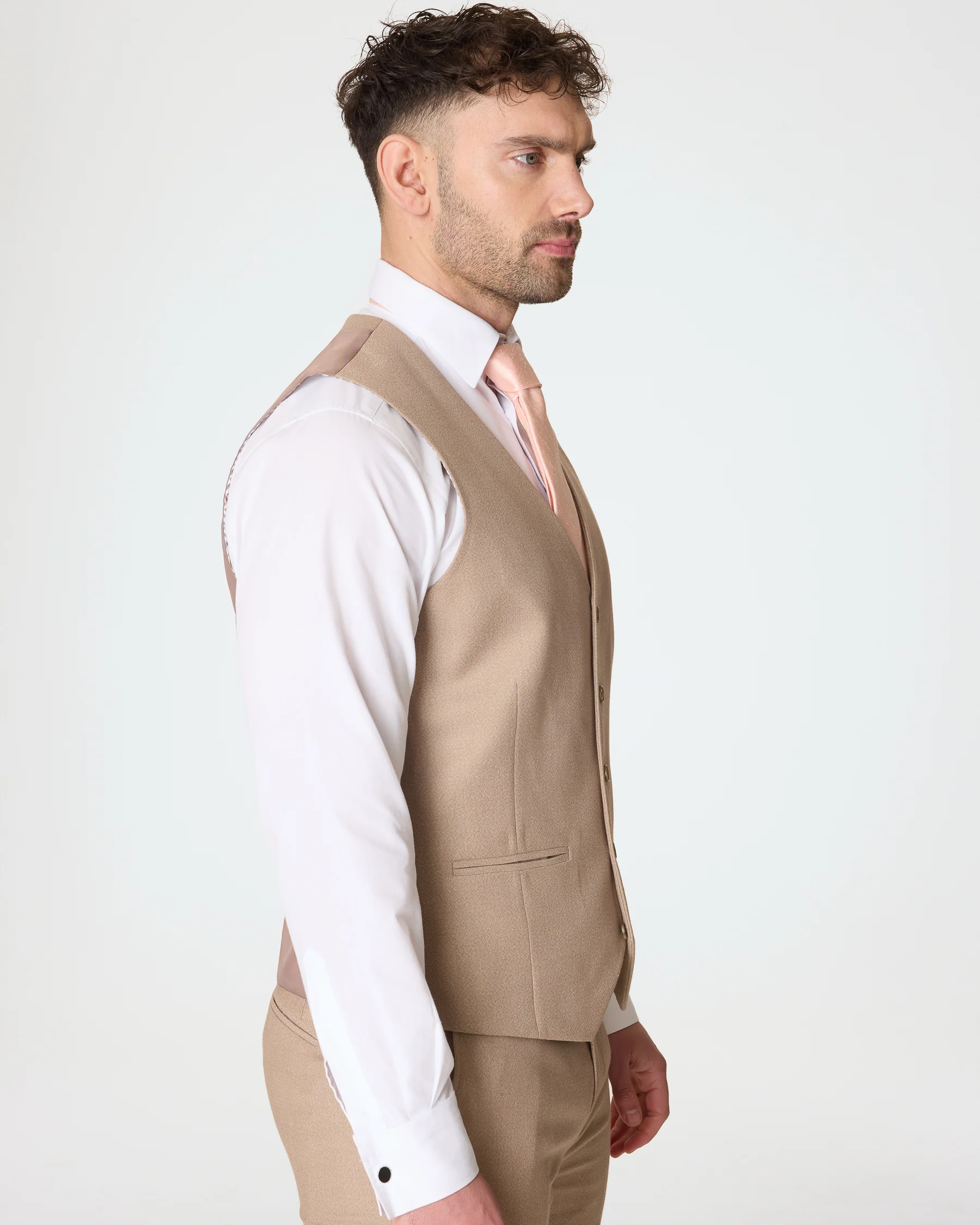 Stone Slim Fit Suit - Image 3